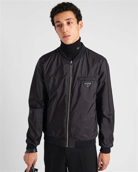 prada navy bomber jacket|prada bomber jacket men.